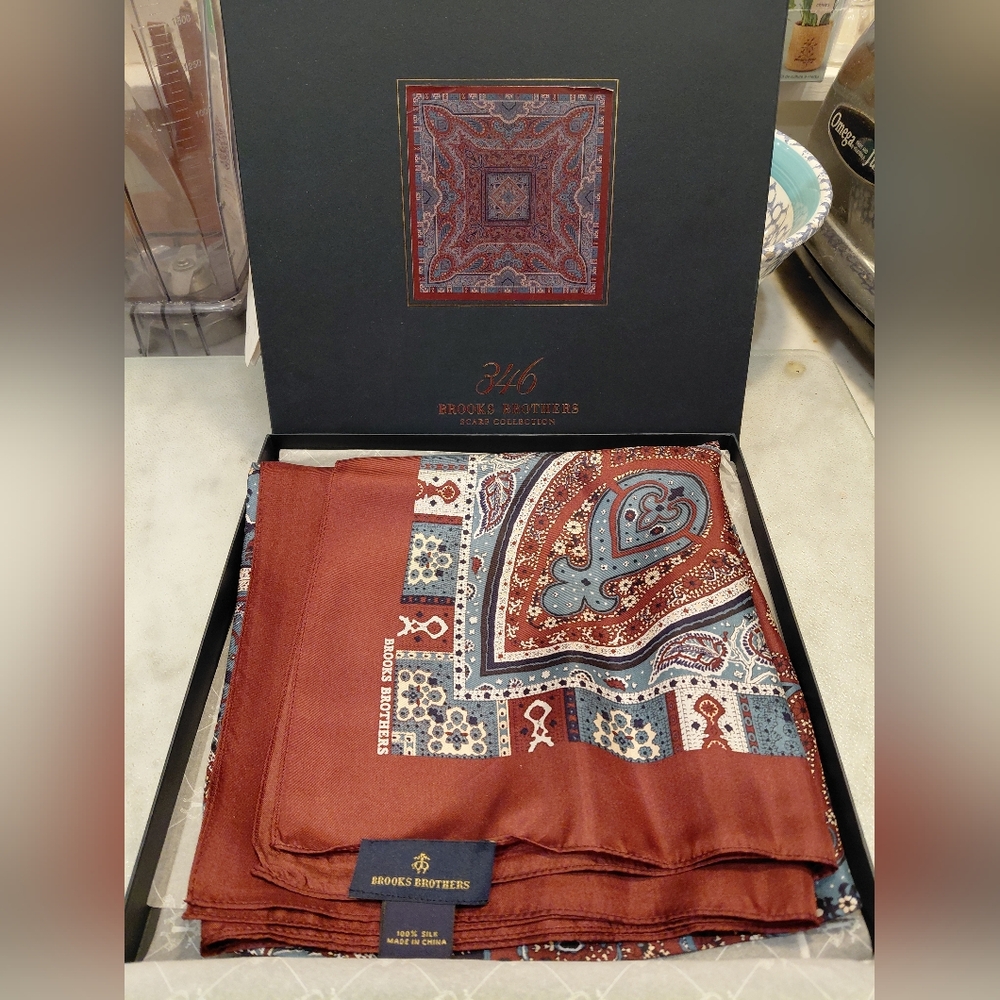 Brooks Brothers 346 silk scarf